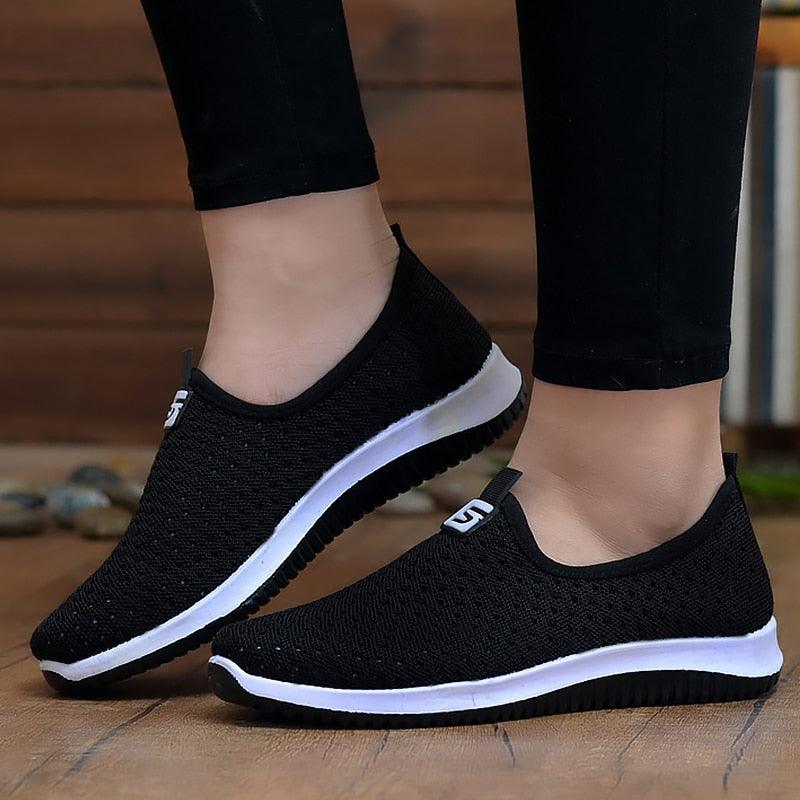 Baskets en Maille Respirante pour Femmes pour la Marche Estivale