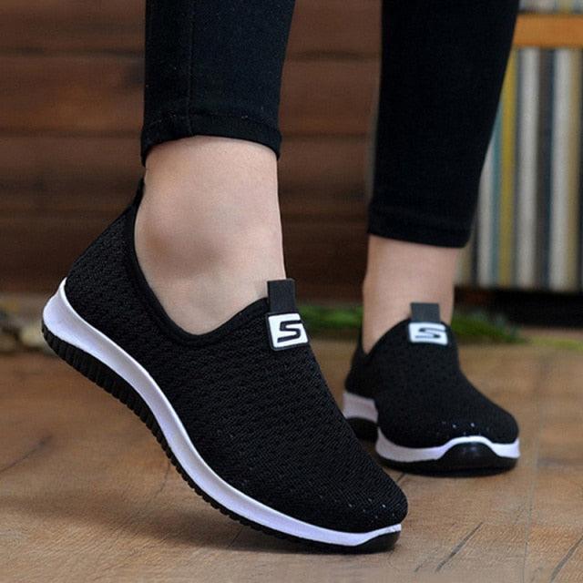 Baskets en Maille Respirante pour Femmes pour la Marche Estivale