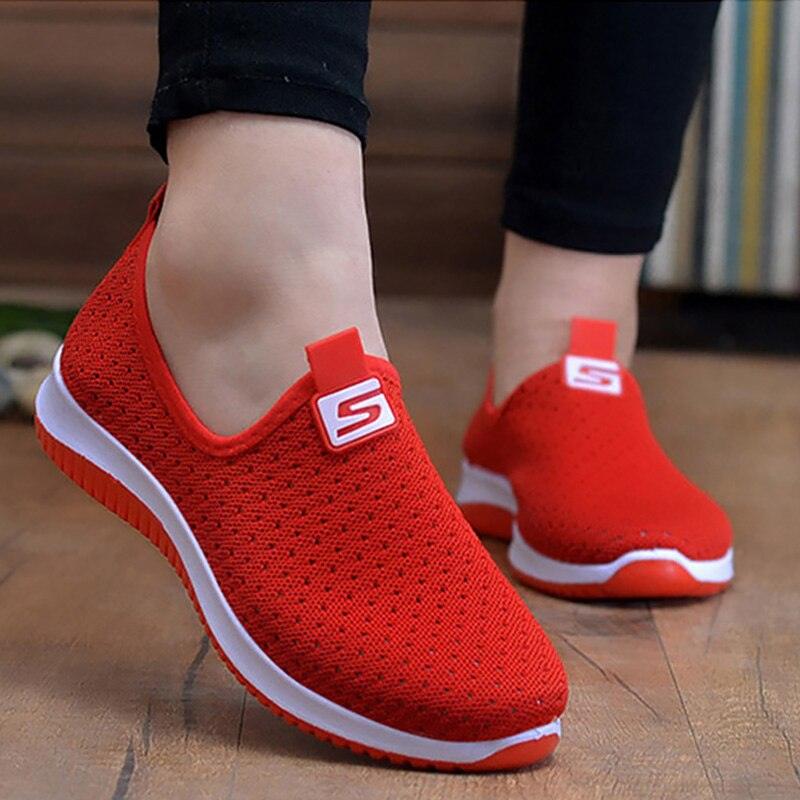 Baskets en Maille Respirante pour Femmes pour la Marche Estivale