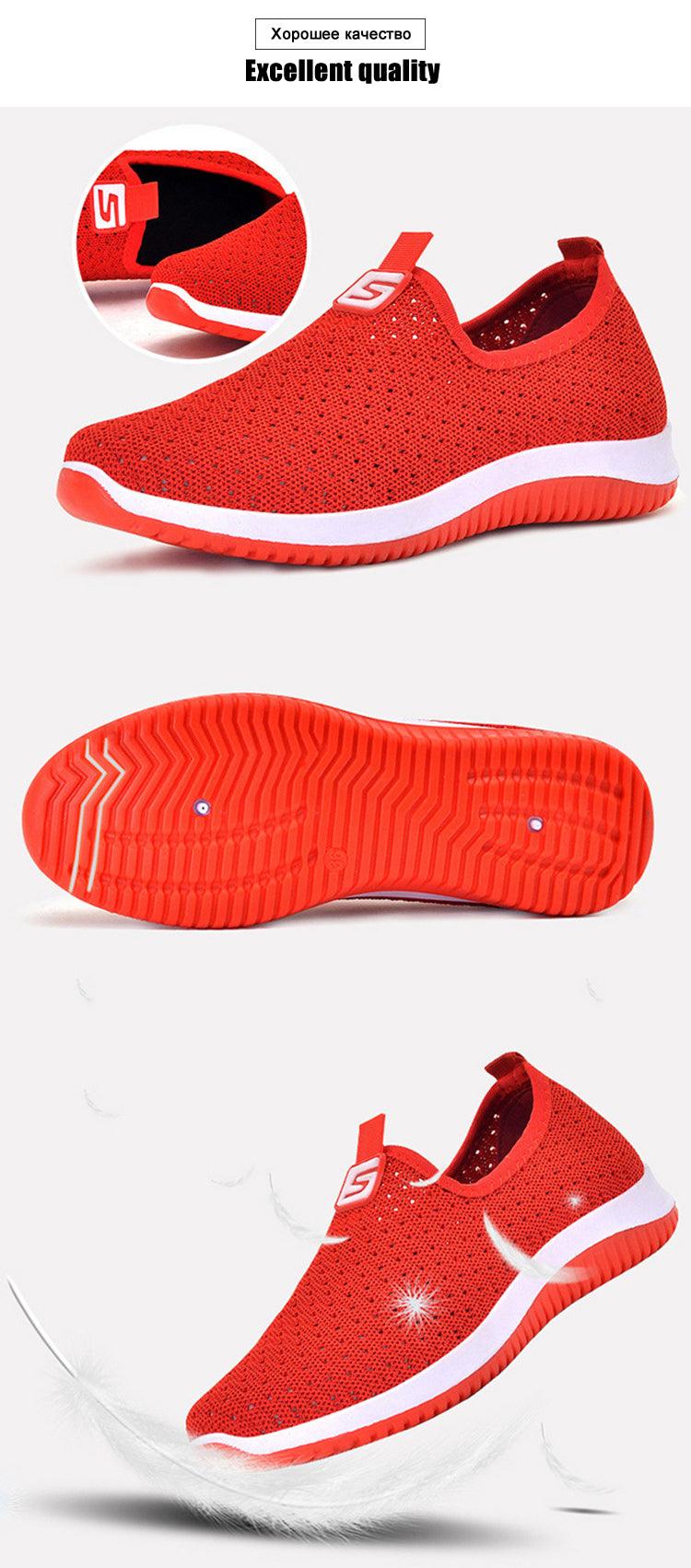 Baskets en Maille Respirante pour Femmes pour la Marche Estivale
