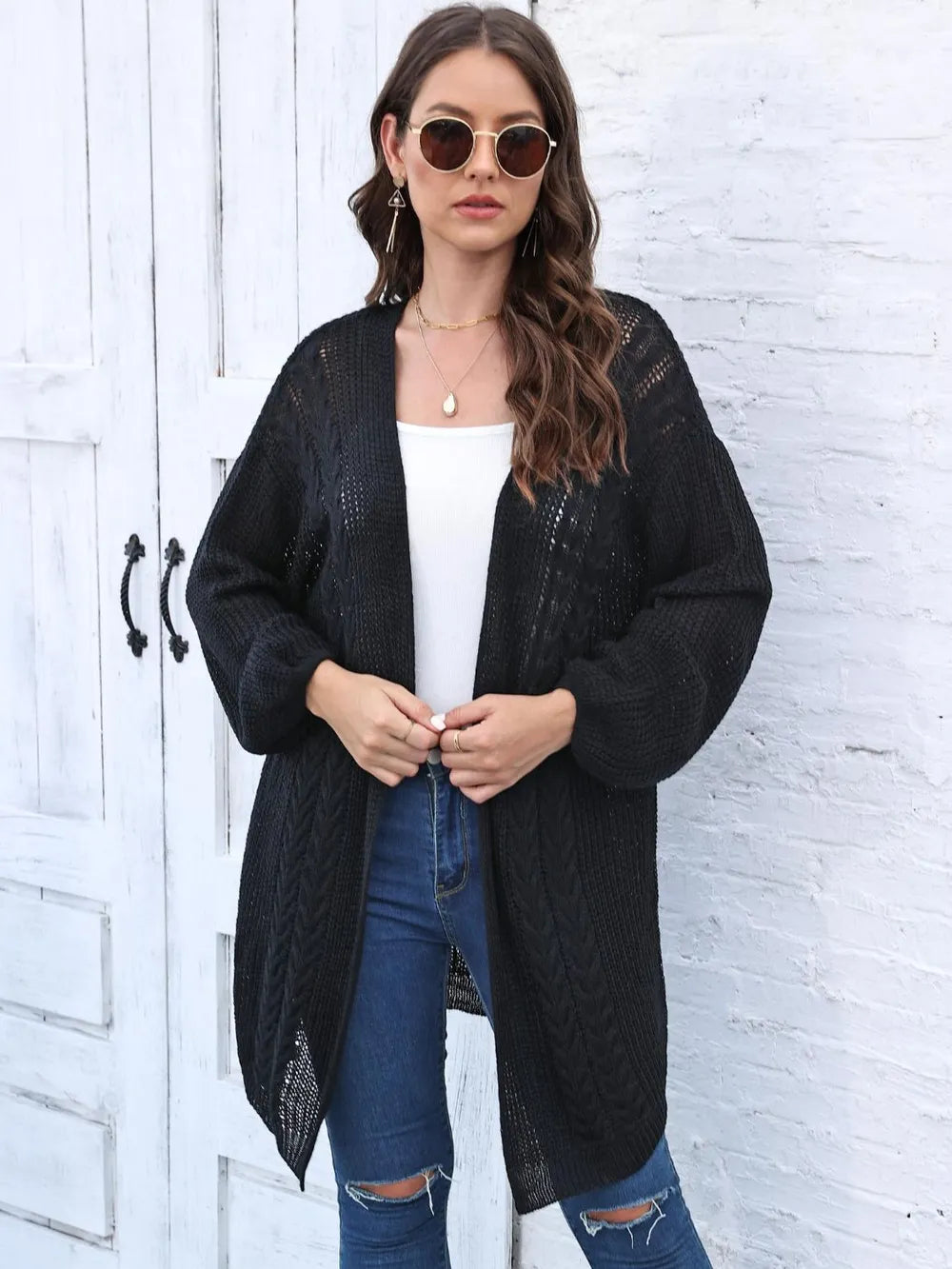 Women's Spring and Autumn New Woven Sweater Loose Casual Sweater Jacket - Korvel