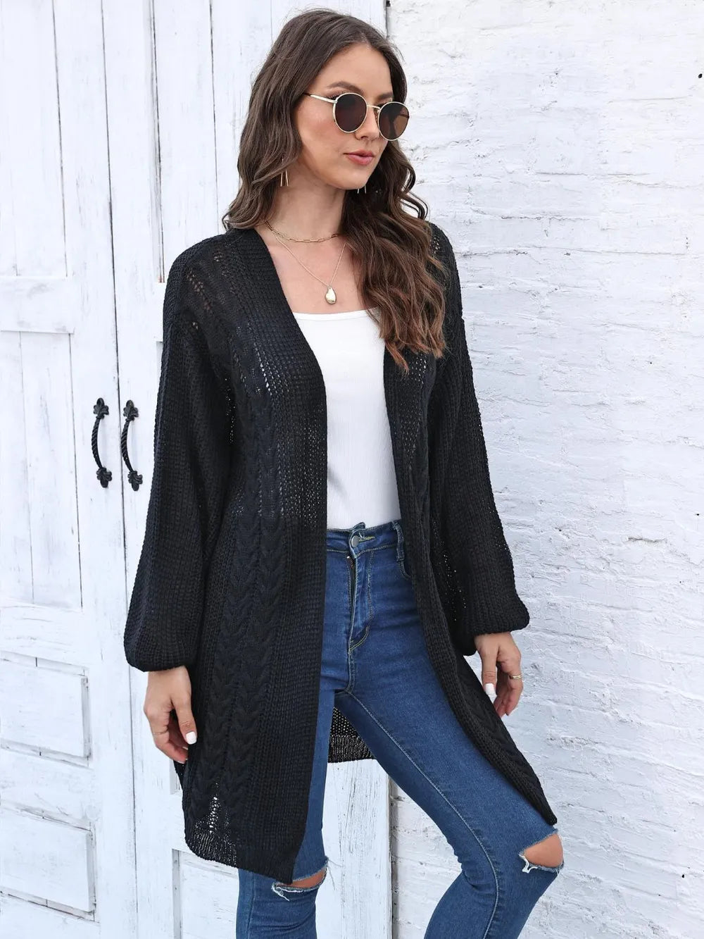 Women's Spring and Autumn New Woven Sweater Loose Casual Sweater Jacket - Korvel