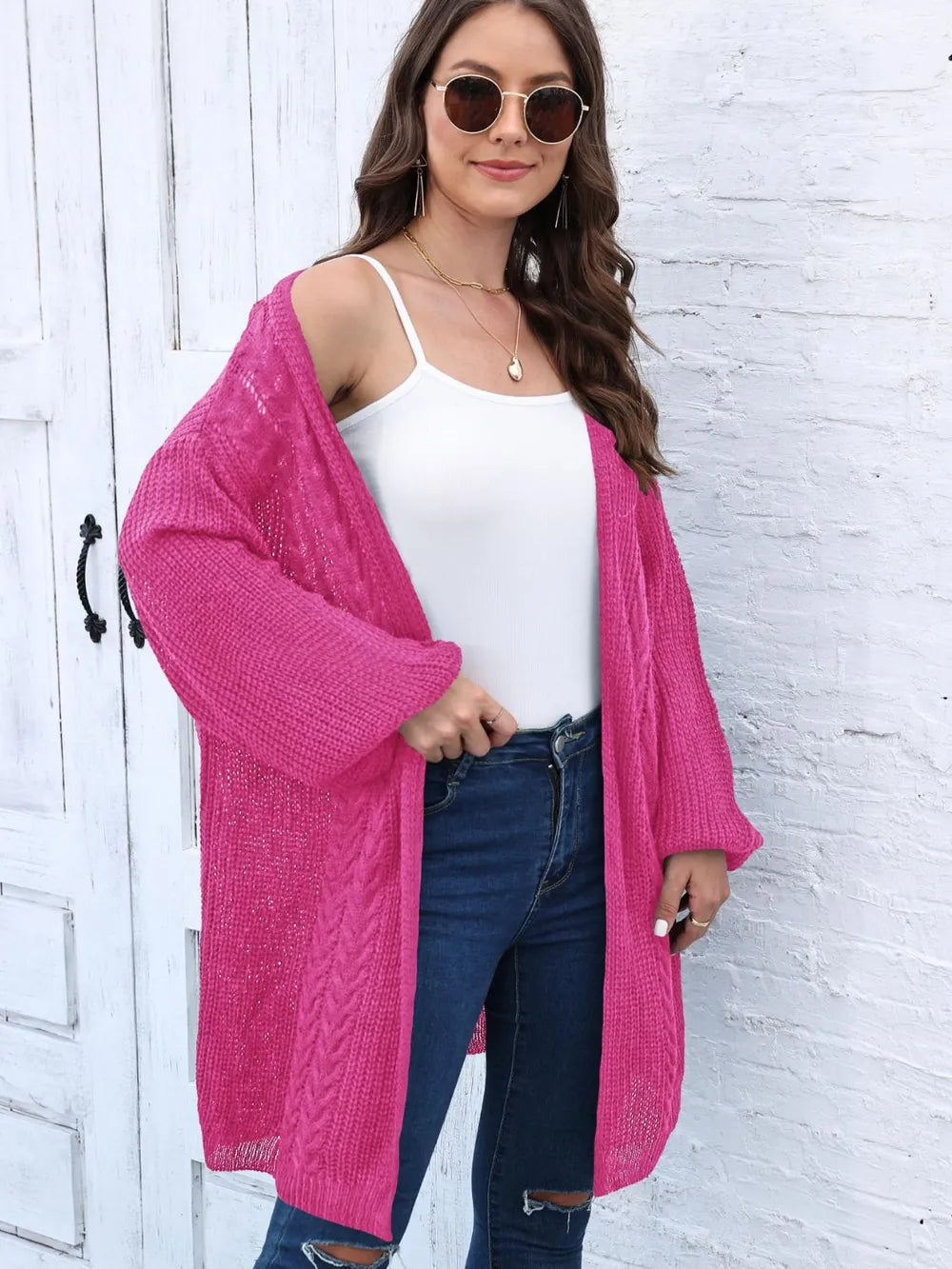 Women's Spring and Autumn New Woven Sweater Loose Casual Sweater Jacket - Korvel