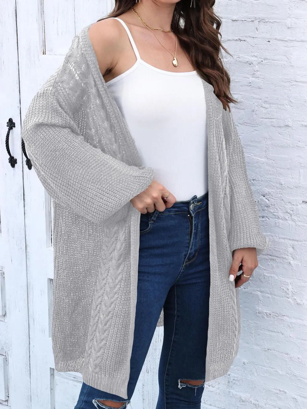 Women's Spring and Autumn New Woven Sweater Loose Casual Sweater Jacket - Korvel