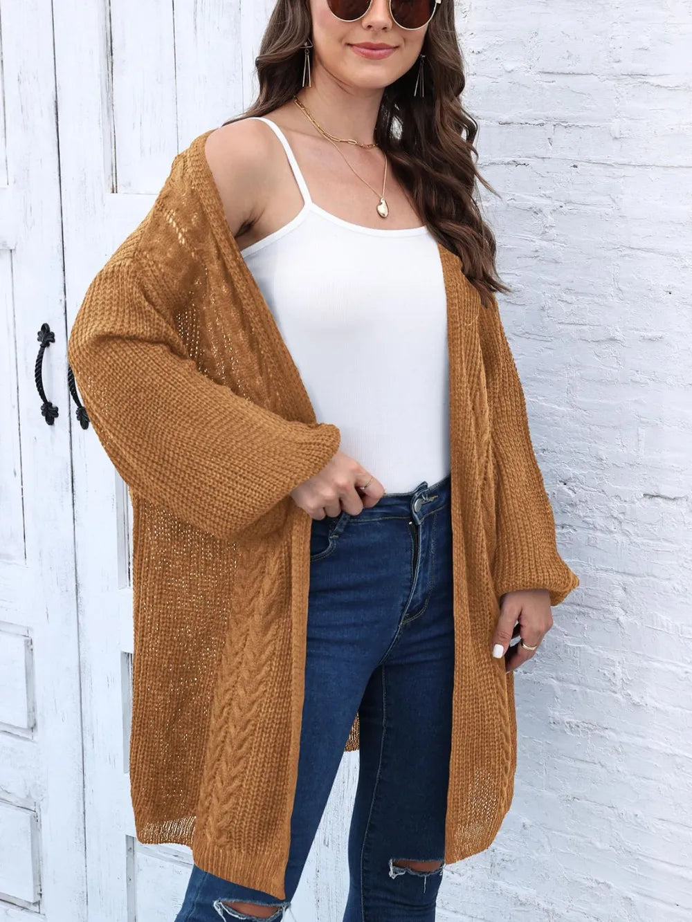 Women's Spring and Autumn New Woven Sweater Loose Casual Sweater Jacket - Korvel