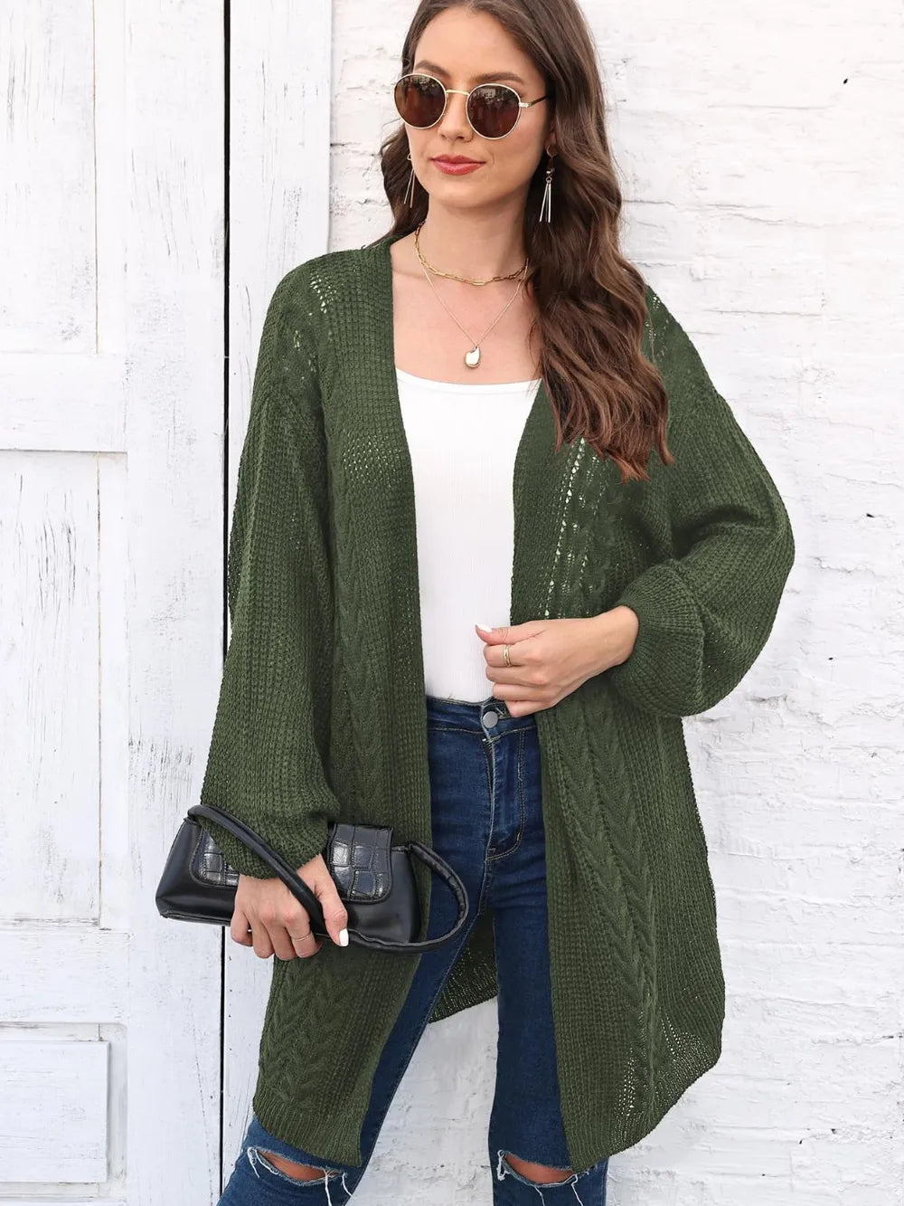 Women's Spring and Autumn New Woven Sweater Loose Casual Sweater Jacket - Korvel