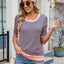 T-shirt à manches courtes rayé pour femmes