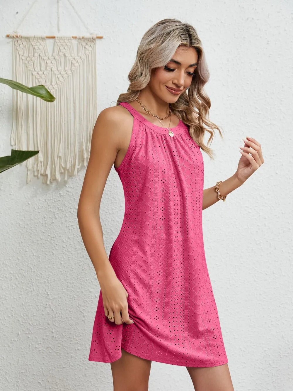Women's Crochet Top Sleeveless Beach Dress