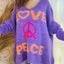 Women's V-neck letter loose and lazy knitted sweater - Korvel