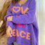 Women's V-neck letter loose and lazy knitted sweater - Korvel