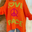 Women's V-neck letter loose and lazy knitted sweater - Korvel