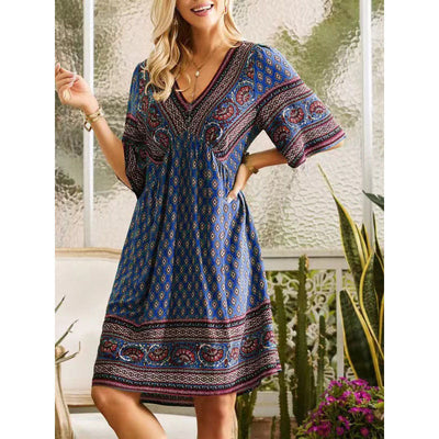 Women's vacation ethnic style dress - Korvel