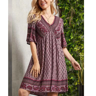 Women's vacation ethnic style dress - Korvel