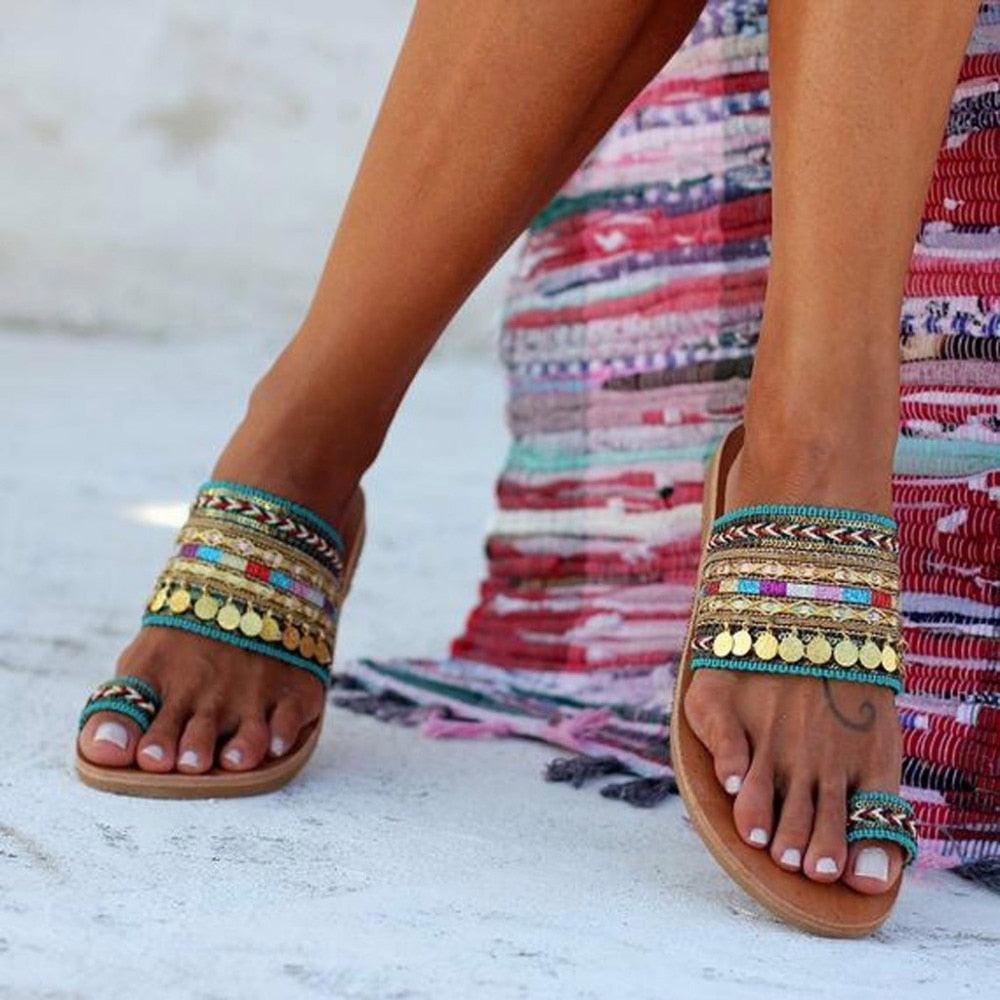 Elegant Handmade Women’s Flip-Flop Sandals for Summer