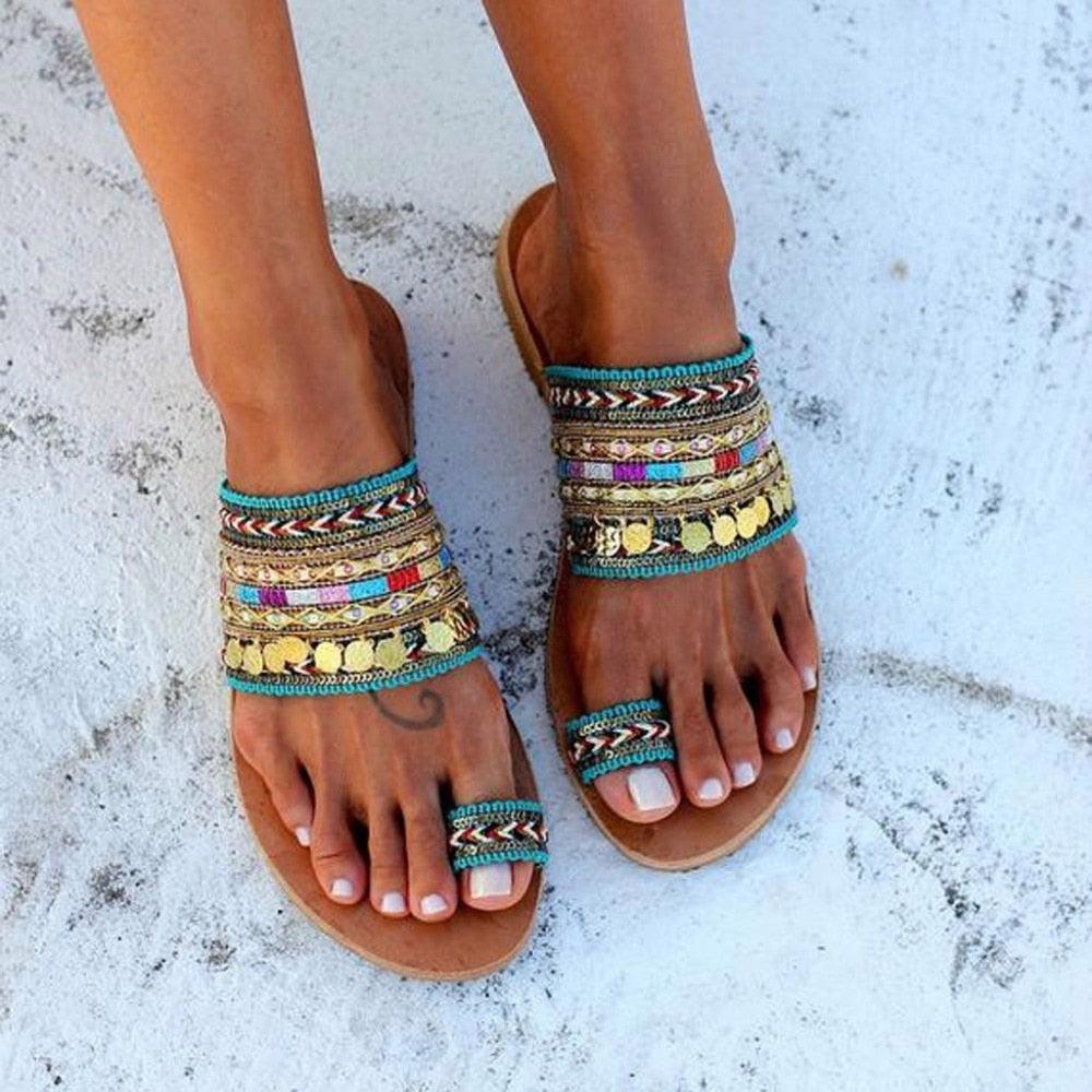 Elegant Handmade Women’s Flip-Flop Sandals for Summer