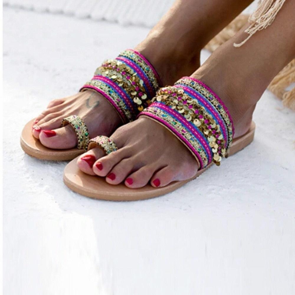 Elegant Handmade Women’s Flip-Flop Sandals for Summer