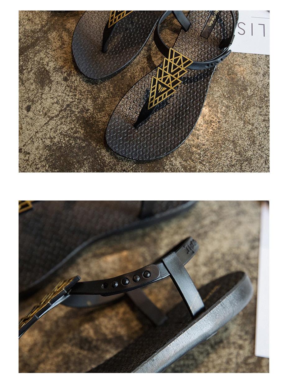 Elegant T-Strap Women's Sandals for Summer Comfort