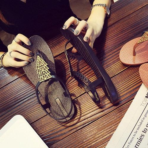 Elegant T-Strap Women's Sandals for Summer Comfort