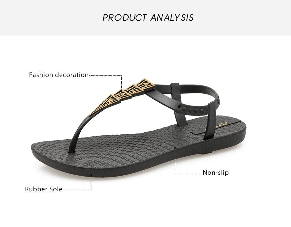 Elegant T-Strap Women's Sandals for Summer Comfort