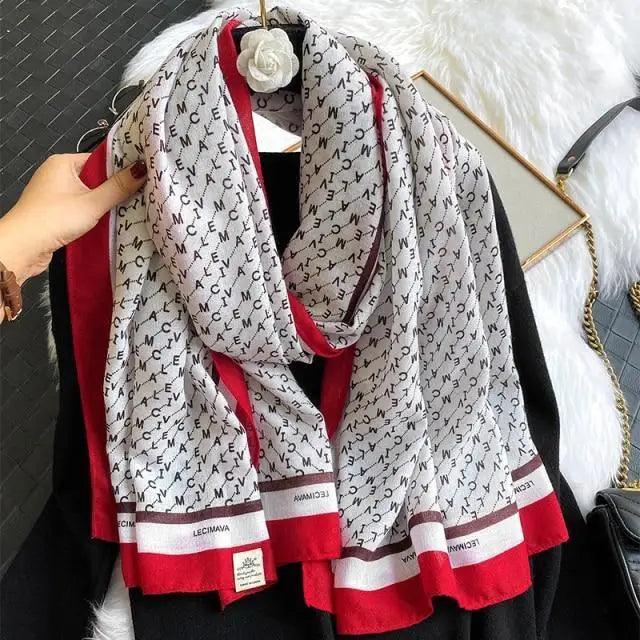 Bufanda de Algodón con Estampado de Leopardo Elegante para Mujeres