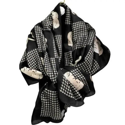 Elegant Leopard Print Cotton Scarf for Women
