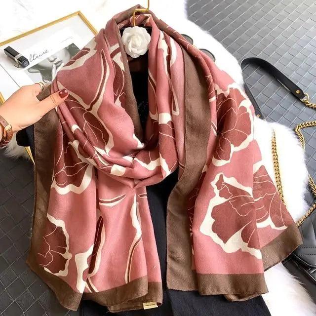 Bufanda de Algodón con Estampado de Leopardo Elegante para Mujeres