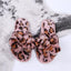 Zapatillas de Piel Sintética con Estampado de Leopardo para Mujeres