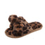 Zapatillas de Piel Sintética con Estampado de Leopardo para Mujeres