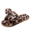 Zapatillas de Piel Sintética con Estampado de Leopardo para Mujeres