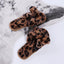 Zapatillas de Piel Sintética con Estampado de Leopardo para Mujeres
