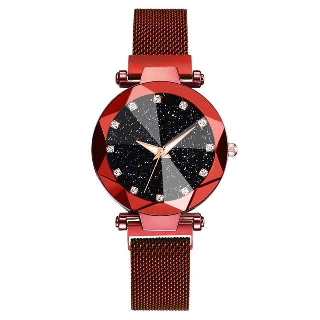 Montre Femme Luxe Ciel Étoilé avec Accents en Diamant