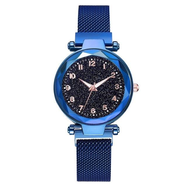 Montre Femme Luxe Ciel Étoilé avec Accents en Diamant