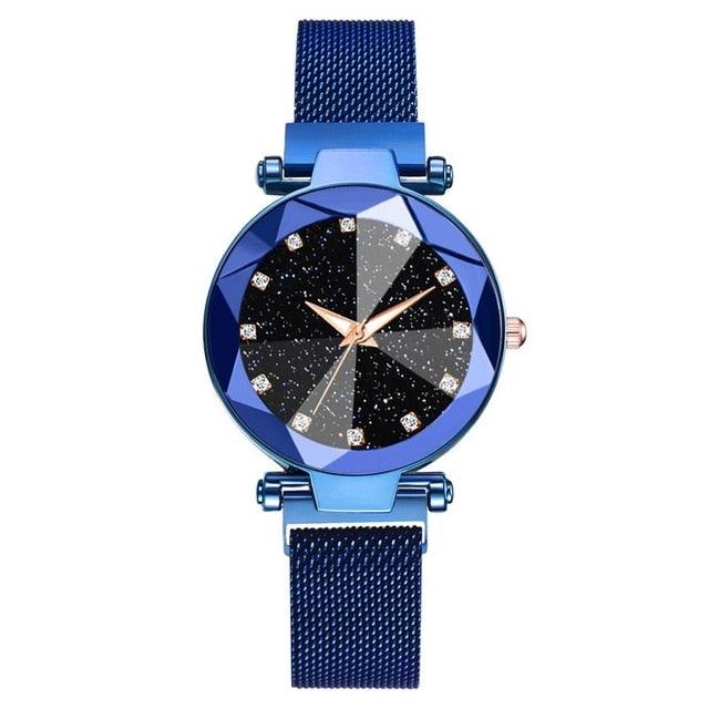 Montre Femme Luxe Ciel Étoilé avec Accents en Diamant