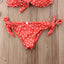 Conjunto de Bikini Elegante para Mujeres sin Tirantes con Estampado de Lunares
