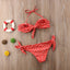 Conjunto de Bikini Elegante para Mujeres sin Tirantes con Estampado de Lunares
