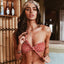 Conjunto de Bikini Elegante para Mujeres sin Tirantes con Estampado de Lunares