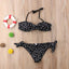 Conjunto de Bikini Elegante para Mujeres sin Tirantes con Estampado de Lunares
