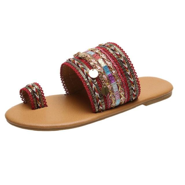 Sandales plates d'été élégantes pour femmes - Confortables et stylées