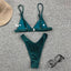 Chic Women's Ribbed Triangle Micro Bikini Set - Stylish Beachwear - Korvel