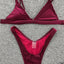 Chic Women's Ribbed Triangle Micro Bikini Set - Stylish Beachwear - Korvel