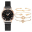Montre à Quartz pour Femme en Or Rose de Luxe avec Cadran en Diamant