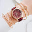 Montre à Quartz pour Femme en Or Rose de Luxe avec Cadran en Diamant