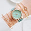 Montre à Quartz pour Femme en Or Rose de Luxe avec Cadran en Diamant