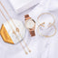 Montre à Quartz pour Femme en Or Rose de Luxe avec Cadran en Diamant