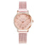 Montre à Quartz pour Femme en Or Rose de Luxe avec Cadran en Diamant