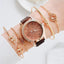 Montre à Quartz pour Femme en Or Rose de Luxe avec Cadran en Diamant