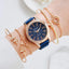 Montre à Quartz pour Femme en Or Rose de Luxe avec Cadran en Diamant