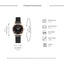 Montre à Quartz pour Femme en Or Rose de Luxe avec Cadran en Diamant