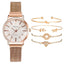 Montre à Quartz pour Femme en Or Rose de Luxe avec Cadran en Diamant