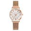 Montre à Quartz pour Femme en Or Rose de Luxe avec Cadran en Diamant